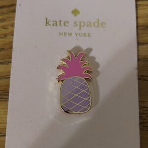 Kate Spade Pink and Purple Pineapple Pin
